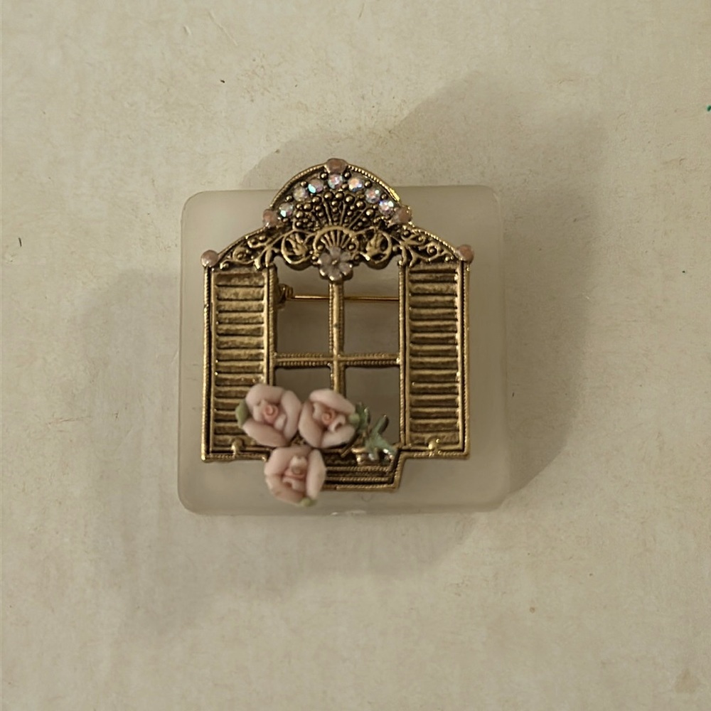3/$10   1928 Window Frame Brooch
